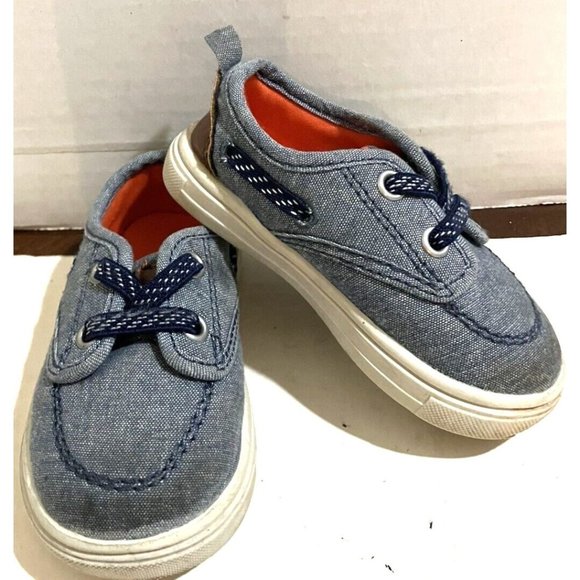 Carter's Other - carters  baby toddler  size 4 blue  Denim casual self lacing shoes